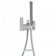 Гигиенический душ со смесителем встраиваемый Tres Cuadro Tres Pladur хром 00612302