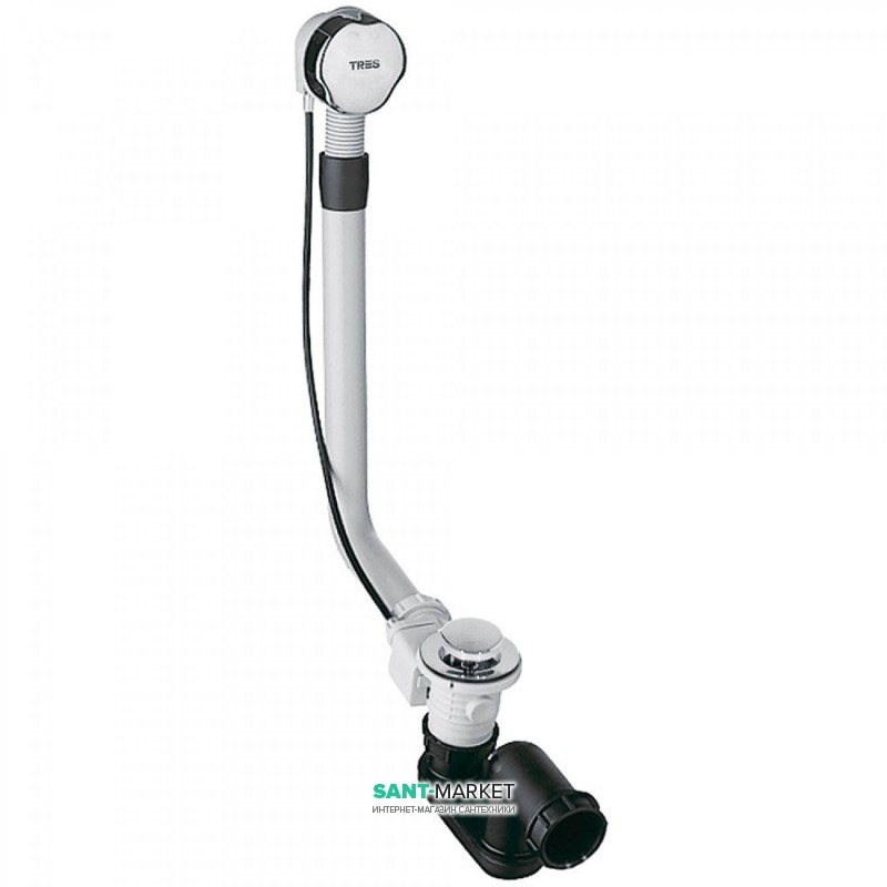 Слив для ванны Tres с переливом хром 134846