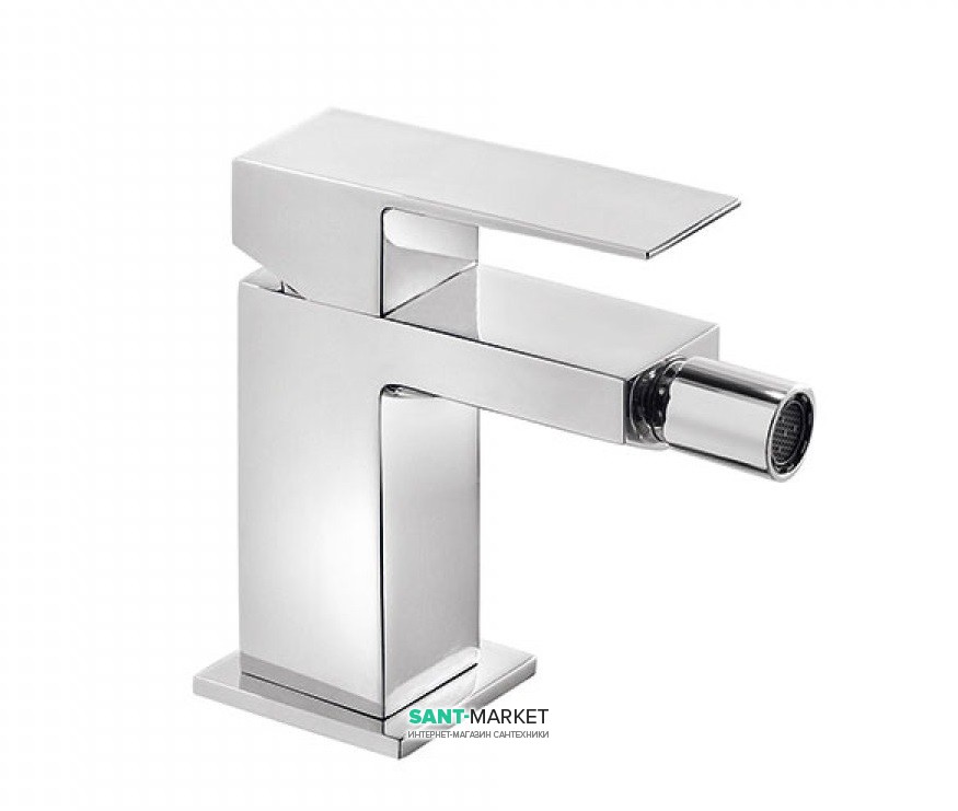 Смеситель для биде Tres Cuadro Tres однорычажный с донным клапаном хром 00612001D