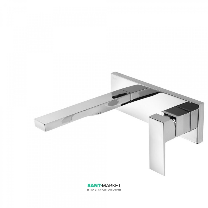 Смеситель для раковины Tres Cuadro Tres настенный однорычажный хром 00620003