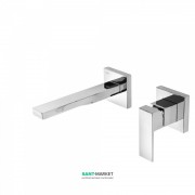 Змішувач для раковини Tres Cuadro Tres настінний одноважільний хром 00620012