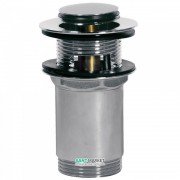 Донний клапан для раковини Tres з водозливом Click-Clack хром 13454110