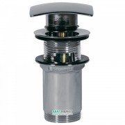 Донний клапан для раковини Tres з водозливом Click-Clack хром 13434020