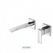 Смеситель для раковины Tres Cuadro Tres настенный однорычажный хром 00620012