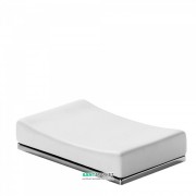 Мыльница для ванной Tres Slim-Tres настольная керамика/металл белый/хром 20263607