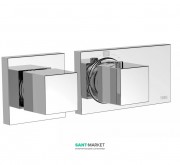 Термостат для душа Tres Block System с затвором и регулятором потока хром 20725199