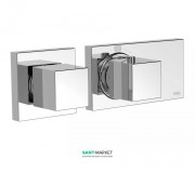 Термостат для душа Tres Block System с затвором и регулятором потока хром 20725299