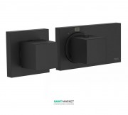 Термостат для душа Tres Block System colors с затвором и регулятором потока черный матовый 20725299NM