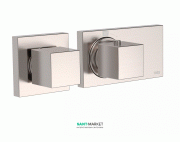 Термостат для душа Tres Block System colors с затвором и регулятором потока сталь 20725299AC