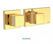 Термостат для душа Tres Block System colors с затвором и регулятором потока золото 20725299OR