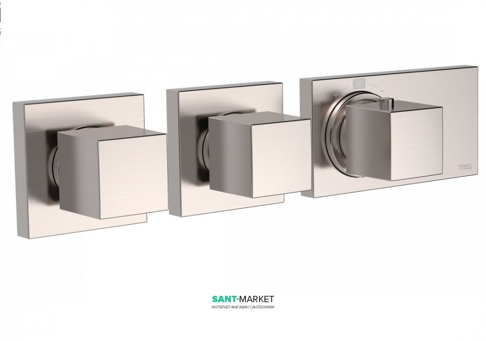 Термостат для душу Tres Block System colors з затвором 4 споживача сталь 20725499AC