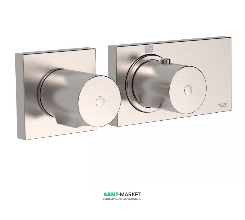 Термостат для душа Tres Block System colors с затвором 1 потребитель сталь 20735199AC