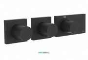 Термостат для душа Tres Block System colors с затвором 3 потребителя черный матовый 20735399NM