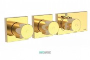 Термостат для душа Tres Block System colors с затвором 4 потребителя золото 20735499OR