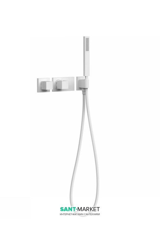 Термостат для душу Tres Block System colors з ручним душем 1 споживач білий матовий 20725191BM