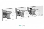 Термостат для душа Tres Block System с затвором 4 потребителя хром 20735499