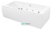Ванна аеро- та гідромасажна акрилова прямокутна PoolSpa Windsor 190х85 система Titanium білий PHPNN10STTC0000