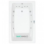 Ванна гидромассажная акриловая прямоугольная PoolSpa Fantasy 185х115 система Economy 1 белый PHP1H10SO1C0000