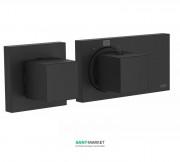 Термостат для душу Tres Block System colors з затвором і регулятором потоку чорний матовий 20725199NM