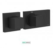 Термостат для душу Tres Block System colors з затвором і регулятором потоку чорний матовий 20725299NM