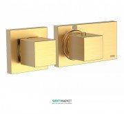 Термостат для душу Tres Block System colors з затвором і регулятором потоку матове золото 20725299OM