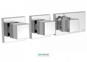 Термостат для душа Tres Block System с затвором и регулятором потока хром 20725399