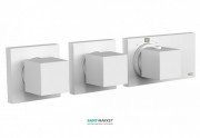 Термостат для душа Tres Block System colors с затвором 4 потребителя белый матовый 20725499BM