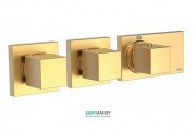 Термостат для душа Tres Block System colors с затвором 4 потребителя матовое золото 20725499OM