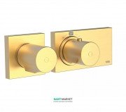 Термостат для душа Tres Block System colors с затвором 2 потребителя матовое золото 20735299OM