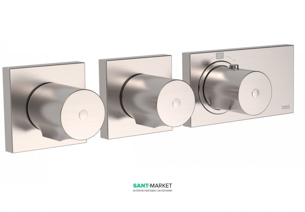 Термостат для душу Tres Block System colors з затвором 3 споживача сталь 20735399AC