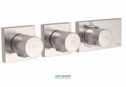 Термостат для душа Tres Block System colors с затвором 3 потребителя сталь 20735399AC
