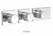 Термостат для душа Tres Block System с затвором 3 потребителя хром 20735399