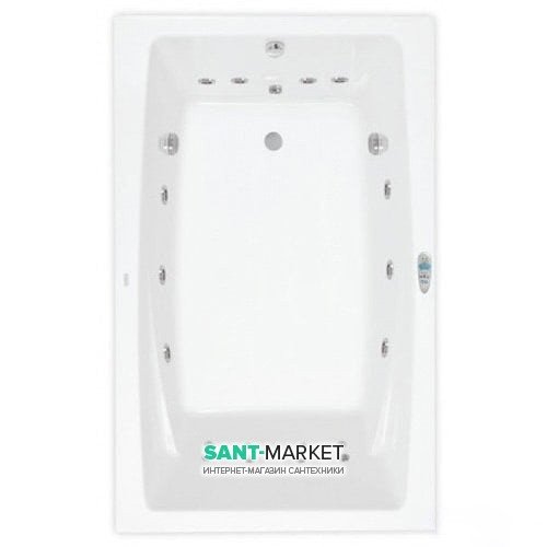 Ванна гидромассажная акриловая прямоугольная PoolSpa Fantasy 185х115 система Economy 1 белый PHP1H10SO1C0000