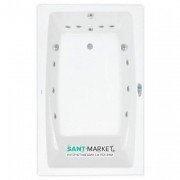 Ванна гідромасажна акрилова прямокутна PoolSpa Fantasy185х115 система Economy 1 білий PHP1H10SO1C0000