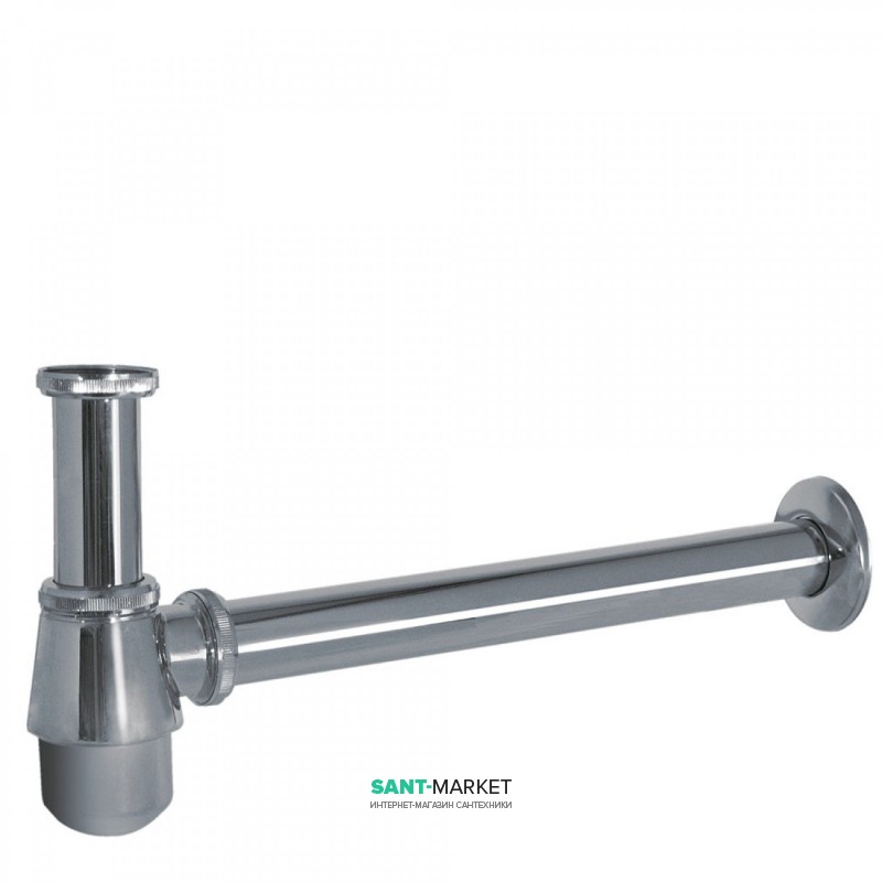 Сифон для биде Tres с инспекционным люком хром 13463440