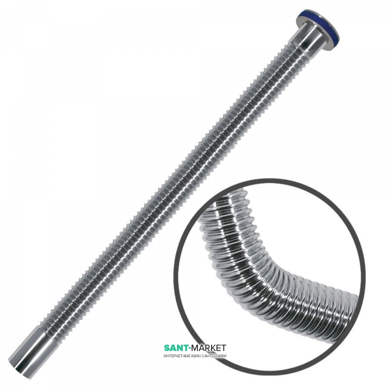 Зливна труба Tres гофрована гнучка 50 см хром 913463250