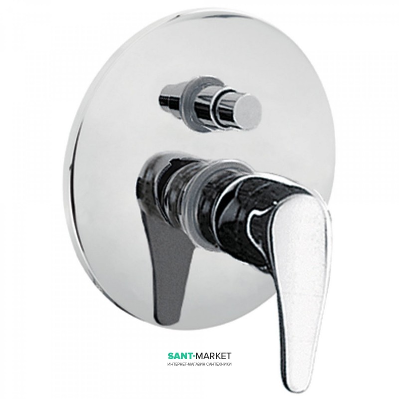 Смеситель для душа однорычажный Tres Eco-tres встраиваемый на 2 потребителя хром 0701800212