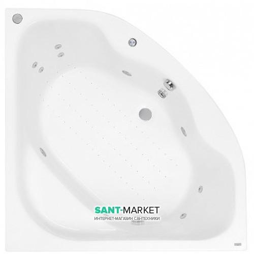 Ванна аэро- и гидромассажная акриловая PoolSpa Klio Sym 133х133 система Smart 2 + белый PHS3510ST2C1960