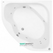 Ванна гідромасажна акрилова PoolSpa Klio Sym 140х140 система Economy 1 білий PHS3610SO1C0000