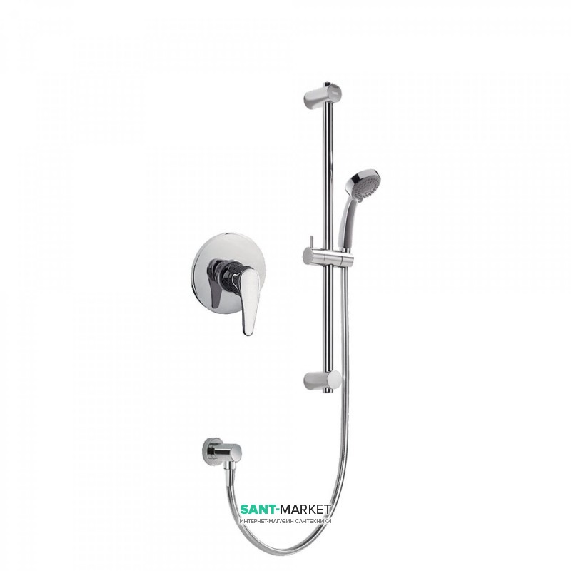Душевая стойка Tres Eco-tres с однорычажным смесителем и ручным душем хром 17097002
