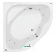 Ванна аеро- та гідромасажна акрилова PoolSpa Klio Sym 140х140 система Smart 2 + білий PHS3610ST2C1960