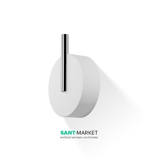 Гачок для ванної Decor Walther Stone настінний одинарний білий/хром 0972754
