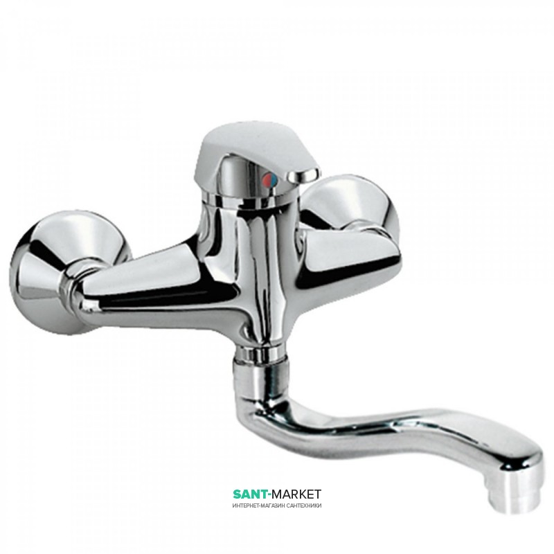 Змішувач для кухні Tres Eco-tres одноважільний настінний вилив 160 мм хром 17041802