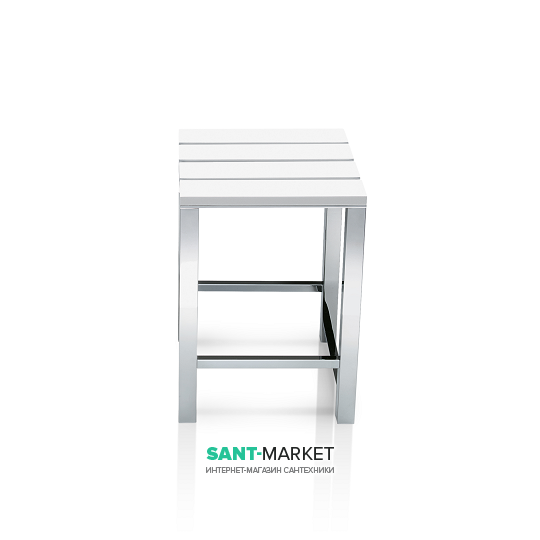 Табурет для ванной Décor Walther DW 68 белый/хром 0503604