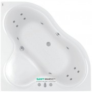 Ванна аэро- и гидромассажная акриловая PoolSpa Persja 140х140 система Titanium белый PHSE310STTC0000