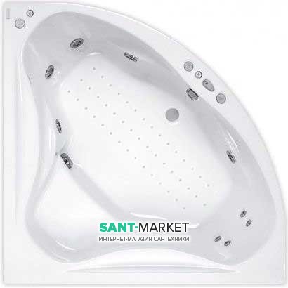 Ванна аэро- и гидромассажная акриловая PoolSpa Francja 150х150 система Smart 2 белый PHS3410ST2C0000