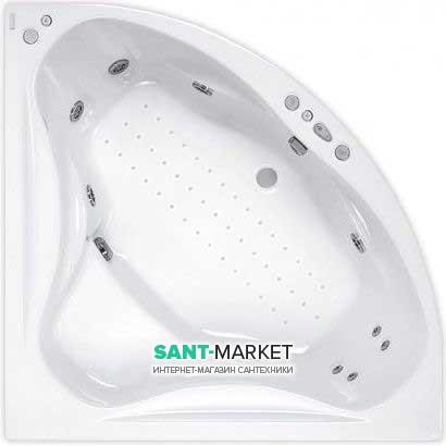 Ванна аэро- и гидромассажная акриловая PoolSpa Francja XL 150х150 система Smart 2 белый PHSH710ST2C0000