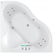 Ванна гідромасажна акрилова PoolSpa Persja 140х140 система Smart 1 білий PHSE310ST1C0000