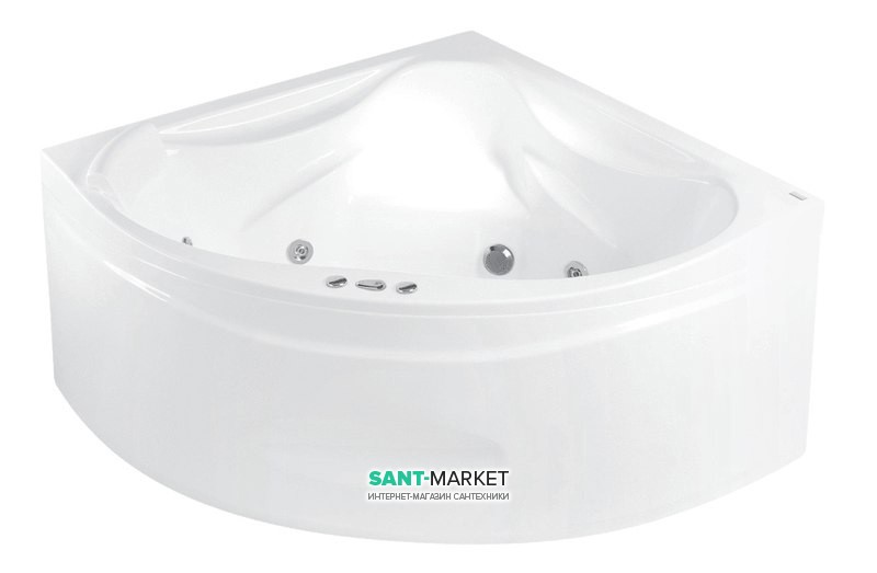 Ванна гидромассажная акриловая угловая PoolSpa Francja 150х150 система Economy 1 белый PHS3410SO1C0000