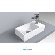 Раковина для ванной Miraggio Copper 400 накладная с отверстием под смеситель белый глянцевый  0000162